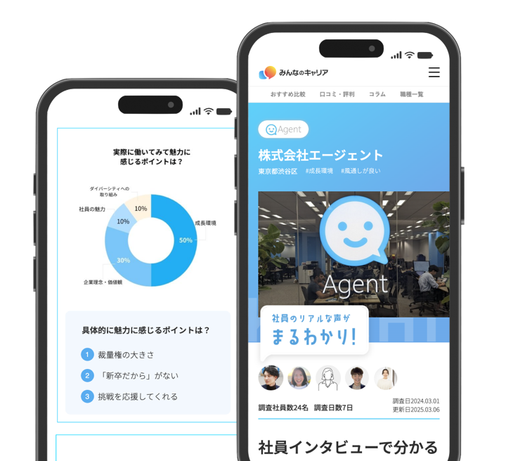 みんなの口コミがあなたのキャリアをお手伝い!